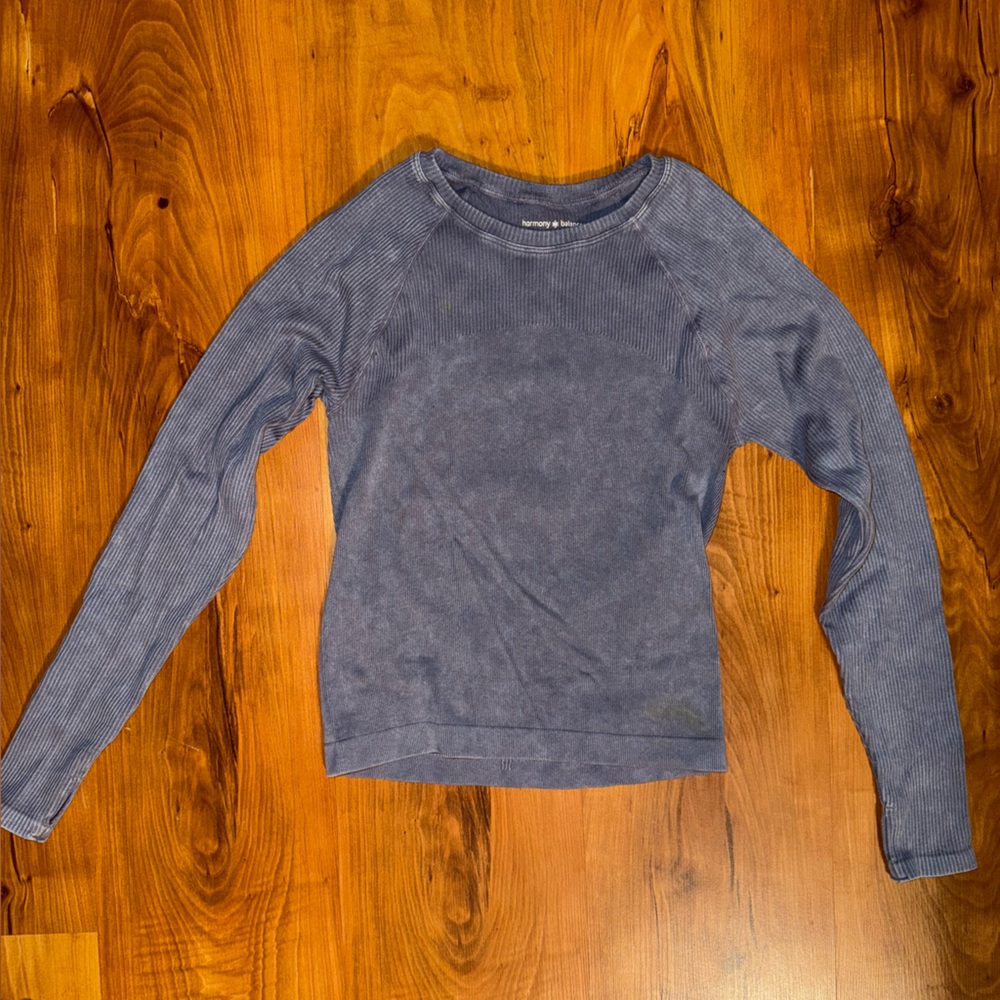Women's Blue Long Sleeve Top